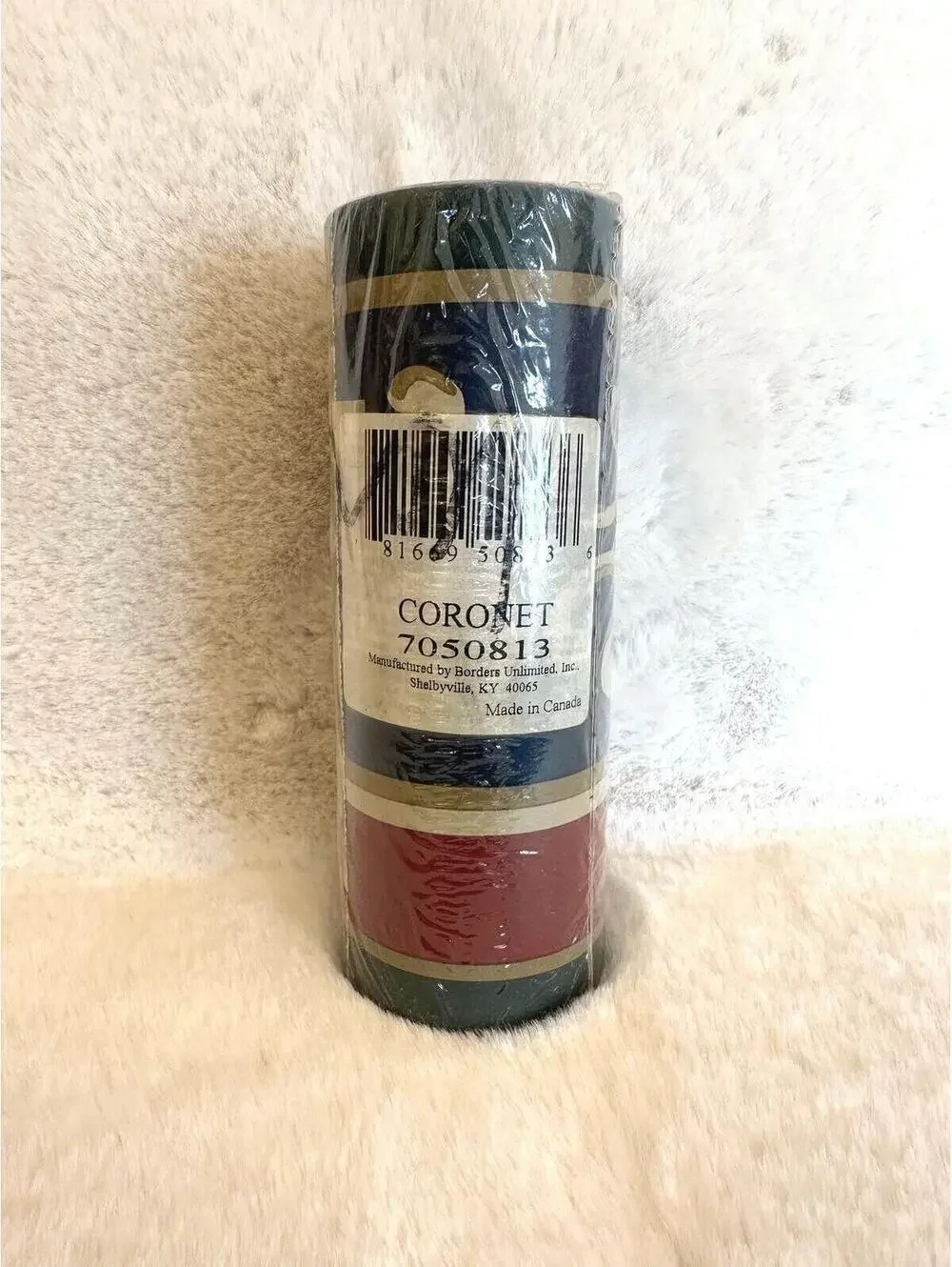 Vintage Springmaid Wallpaper Border Coronet Burgundy Navy Tan Green 15 Ft Roll